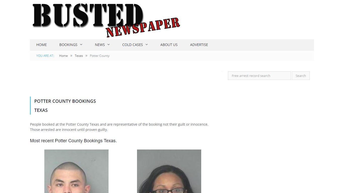 Potter County, TX Mugshots - BUSTEDNEWSPAPER.COM