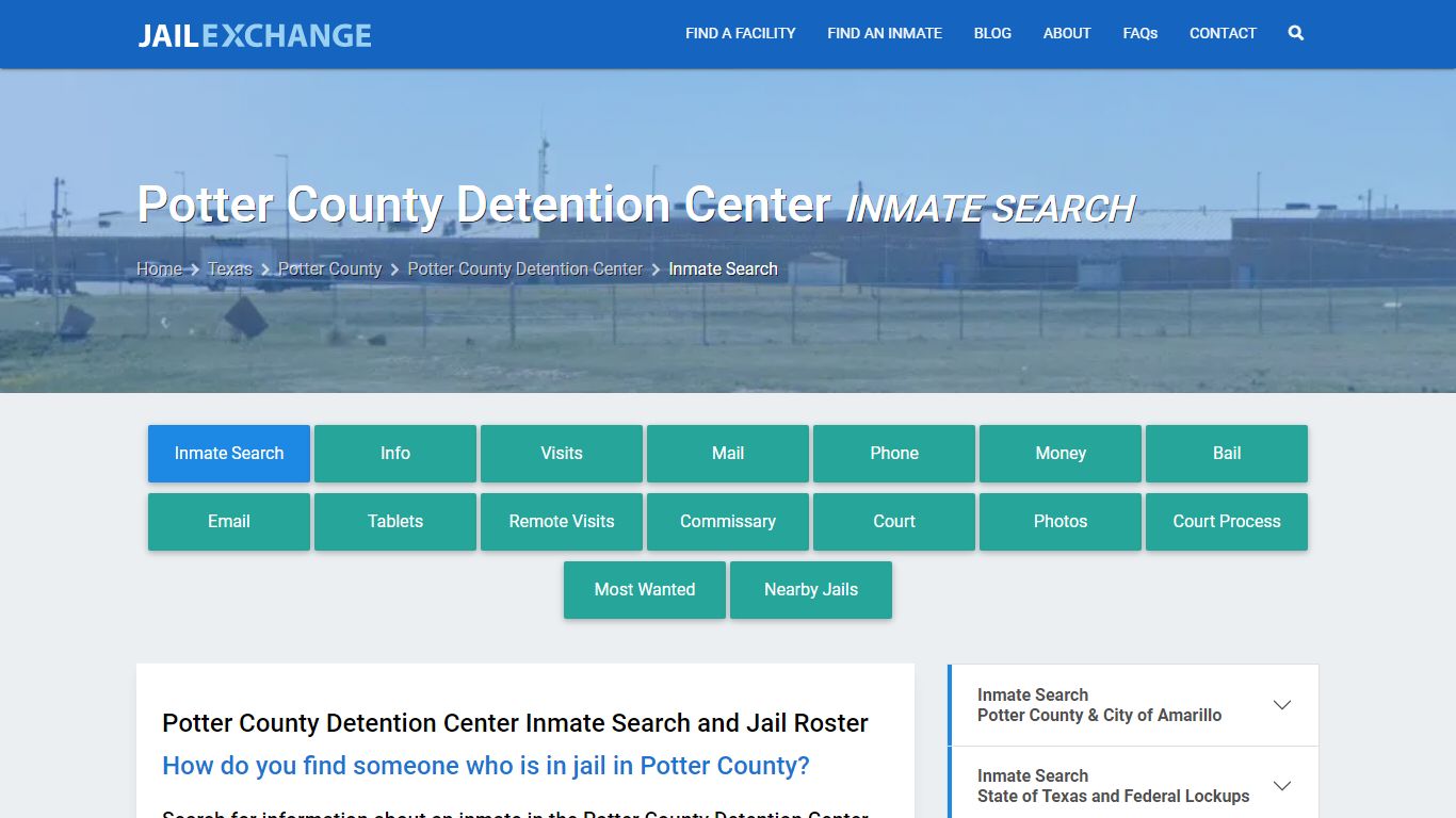 Potter County Detention Center Inmate Search - Jail Exchange